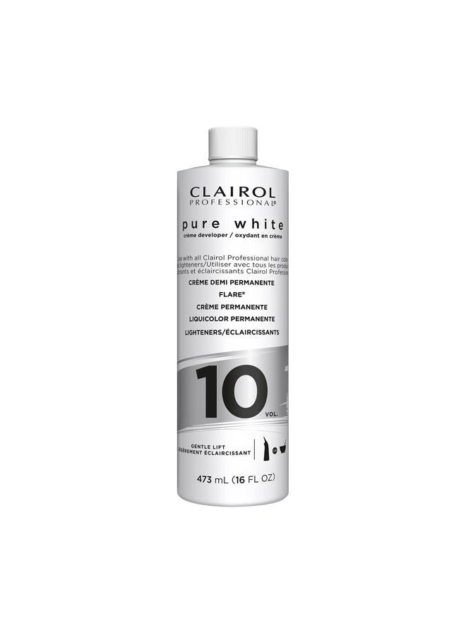 CLAIROL PROFESSIONAL Pure White 10 volume Crème Developer, 16 oz - Image 1