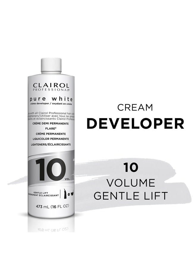 CLAIROL PROFESSIONAL Pure White 10 volume Crème Developer, 16 oz - Image 3