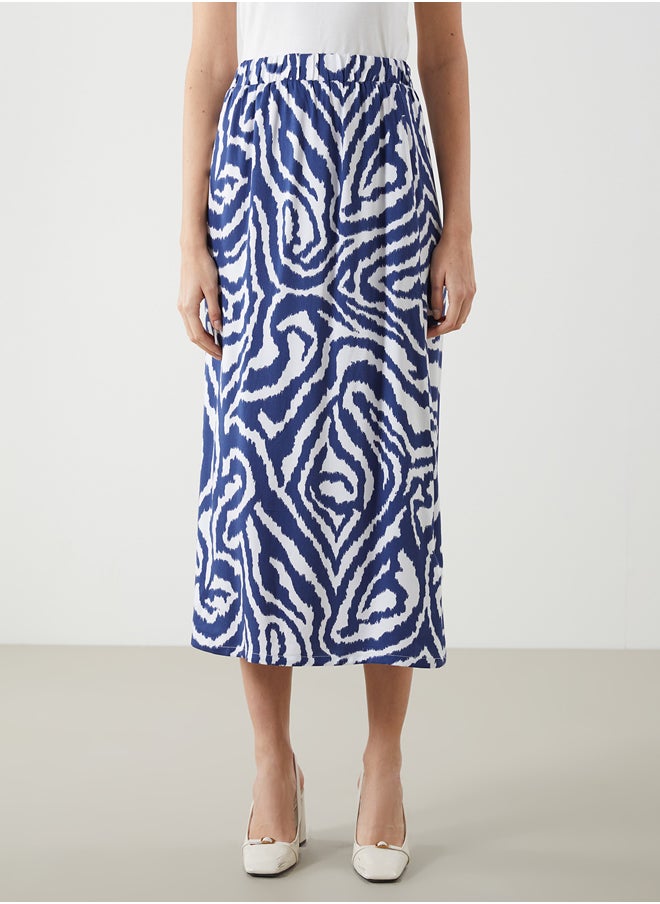 LC WAIKIKI - Elastic Waist Patterned A-Cut Women's Skirt - Image 1