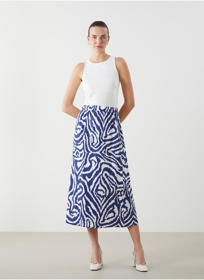 LC WAIKIKI - Elastic Waist Patterned A-Cut Women's Skirt - Image 1