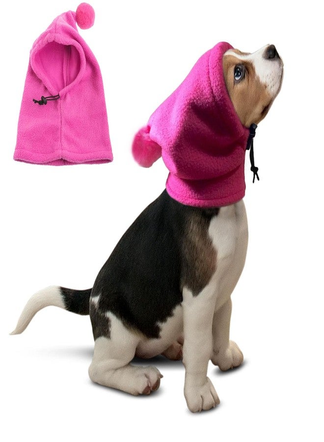BECHANMIG Dog Winter Hat, Pink, Large (Dog Hat Circle 16.9in), Polar Fleece, Noise Protection, Windproof, Temperature Regulating, Christmas, Party - Image 1