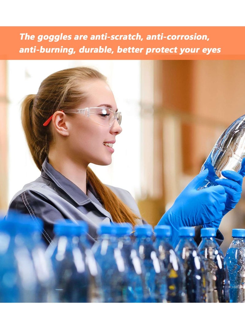 SYOSI 12Pcs PC Transparent Safety Glasses for Work Scratch Resistant Anti Fog Coating Safety Goggles Eye Protection for Woodworking Lab Work Mowing Yard Work Equipment Against Dust  - Image 4