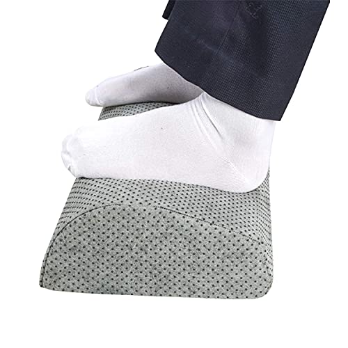 Metron Foot Rest Under Desk for Office Chair, Ergonomic Foot Stool with Curved Orthopedic Design | Non-Slip Cover, Foot Support Cushion for Work, Home & Study, Pack of 1 (Grey - Image 1