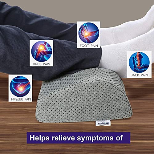 Metron Foot Rest Under Desk for Office Chair, Ergonomic Foot Stool with Curved Orthopedic Design | Non-Slip Cover, Foot Support Cushion for Work, Home & Study, Pack of 1 (Grey - Image 5