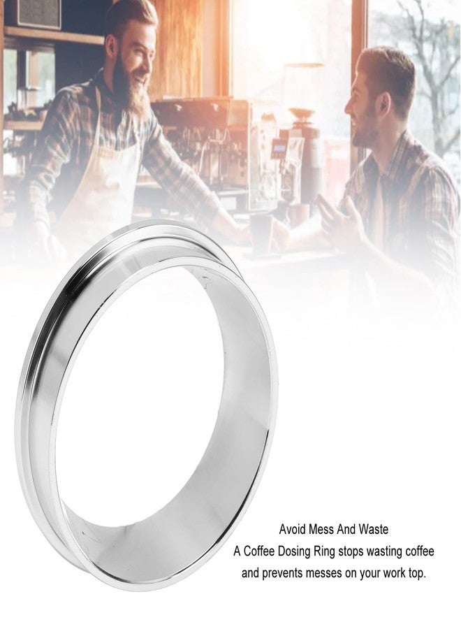 Sunicon 57.5MM Espresso Dosing Funnel, 304 Stainless Steel Coffee Dosing Ring Catcher Ring, Universal Coffee Dosing Ring Replacement for Home Coffee Machine Tools(Silver) - Image 2