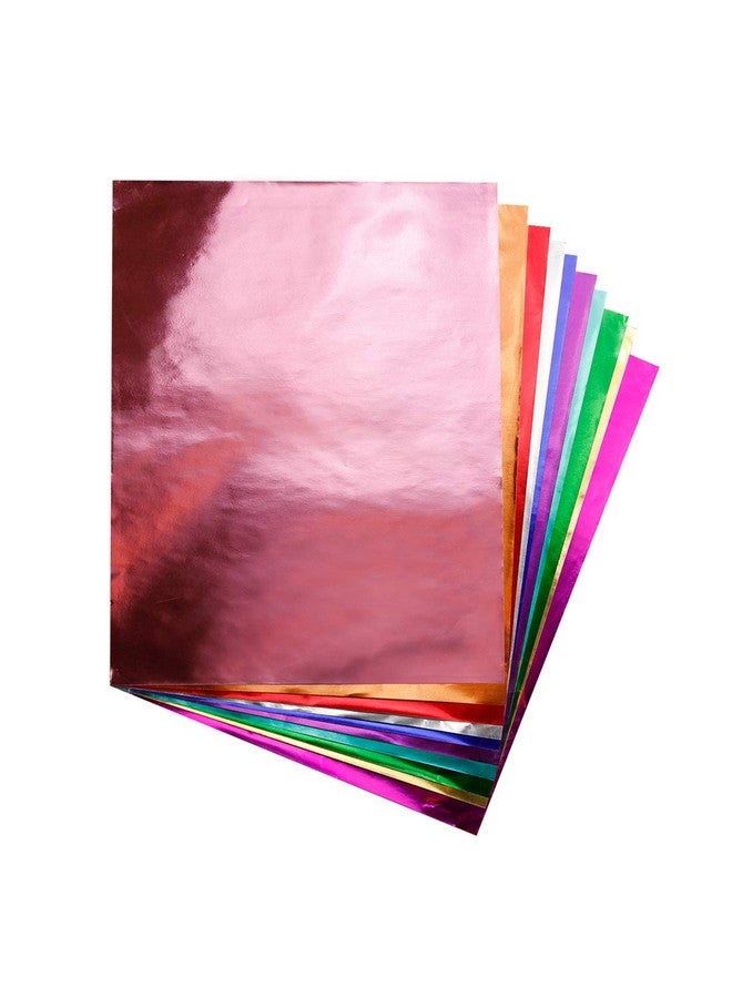 Hygloss Metallic Foil Paper For Arts & Crafts Classroom Activities & Artists10" X 13" 10 Assorted Colors - Image 2