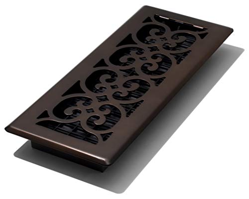 Decor Grates SPH412-RB Floor Register, 4x12, Rubbed Bronze Finish - Image 1