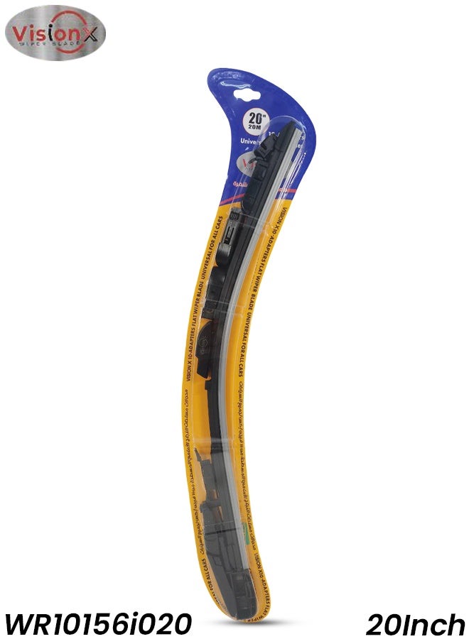 Vision X VisionX WR10156i020 All-Weather 20-Inch Frameless Wiper Blade - Universal Fit (10 Adapters), Natural Rubber, Silent, Streak-Free, Corrosion-Free, Low Maintenance, Long-Lasting Durability - Image 1