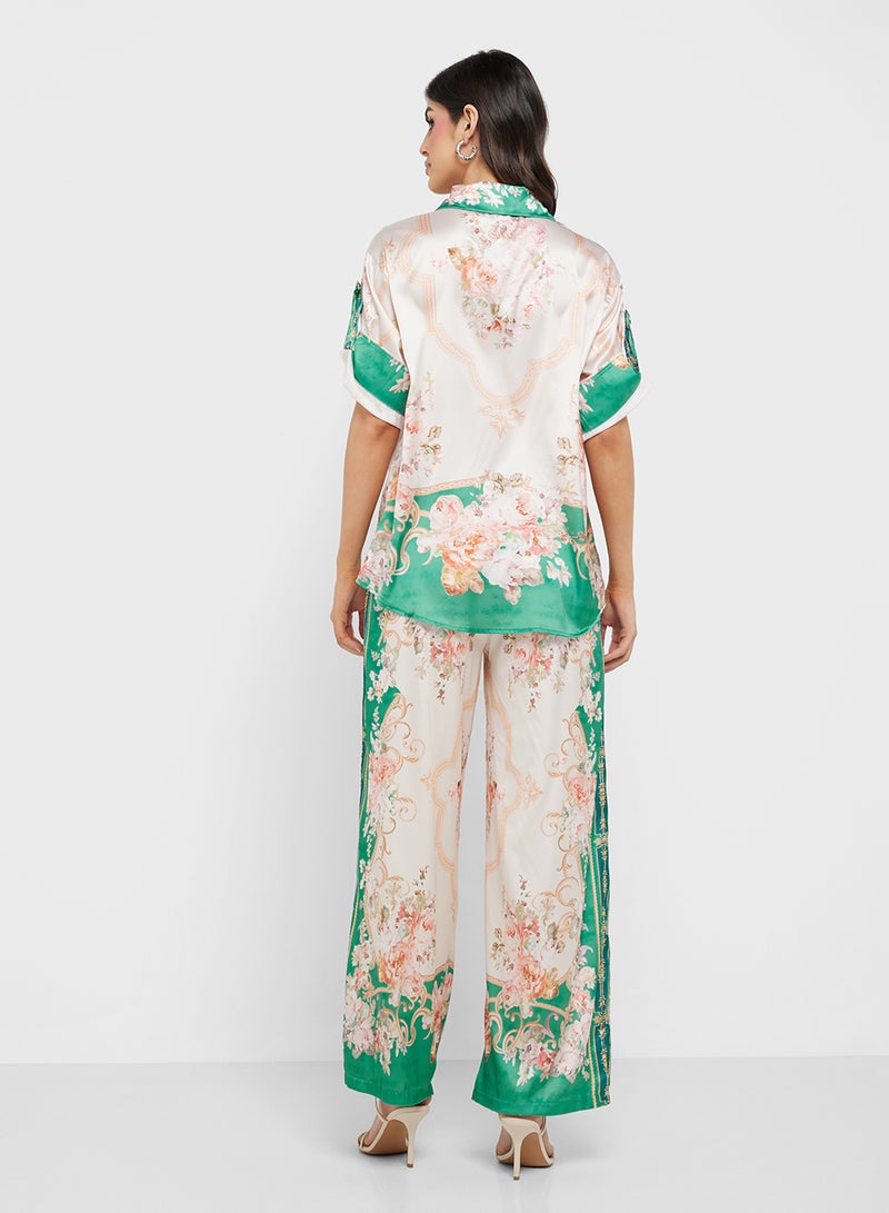 Khizana Floral Print Top & Skirt Set - Image 2