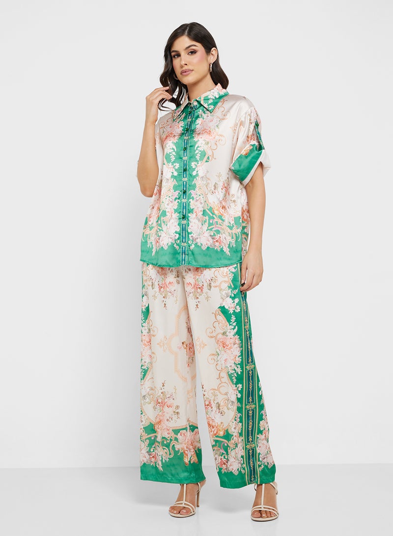 Khizana Floral Print Top & Skirt Set - Image 5