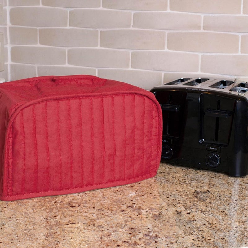 RITZ Four Slice Toaster Cover, Machine Washable Cotton/Polyester Kitchen Appliance Covers, Paprika Red - Image 3