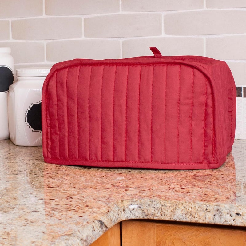 RITZ Four Slice Toaster Cover, Machine Washable Cotton/Polyester Kitchen Appliance Covers, Paprika Red - Image 4