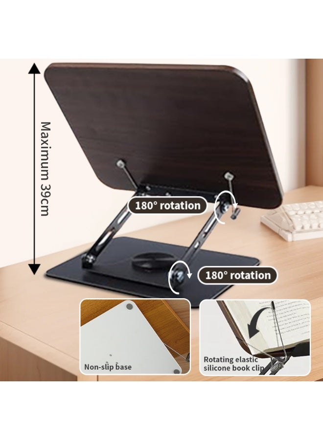 360° Adjustable Reading Book Stand Quran Holder Ergonomic Tablet Holder for Documents, Sheet Music, Magazines, Recipes, Tablets / 11.81 x 9.44 inches - Image 3