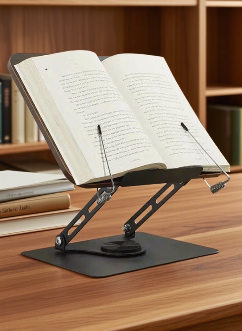 360° Adjustable Reading Book Stand Quran Holder Ergonomic Tablet Holder for Documents, Sheet Music, Magazines, Recipes, Tablets / 11.81 x 9.44 inches - Image 1