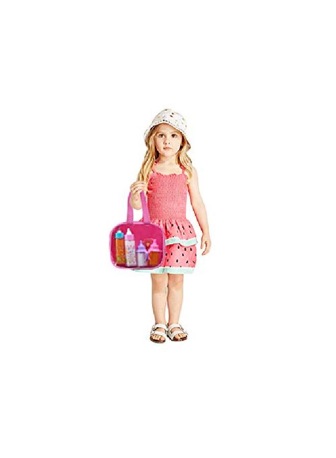 Fash N Kolor®, My Sweet Baby Disappearing Doll Feeding Set | Baby Care 4 Piece Doll Feeding Set For Toy Stroller | 2 Milk & Juice Bottles With Toy Pacifier For Baby Doll, - Image 5