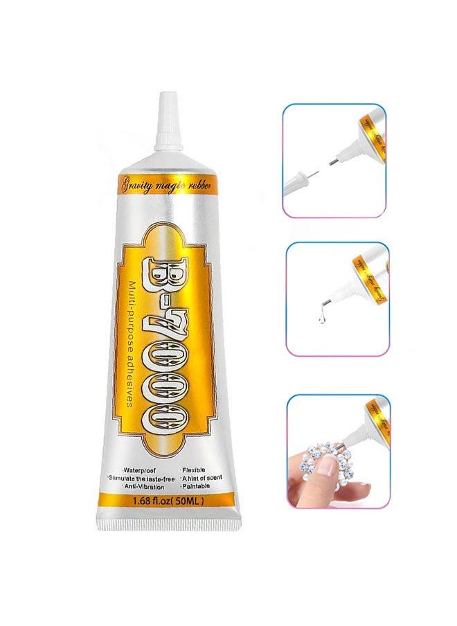 Generic - B7000 Multi-Purpose Adhesives，Glue Oem Leather Adhesive Instant Strong Adhesive Mobile Phone Repair Nail Art Wood Glass Ornaments Glue（50ml） - Image 1