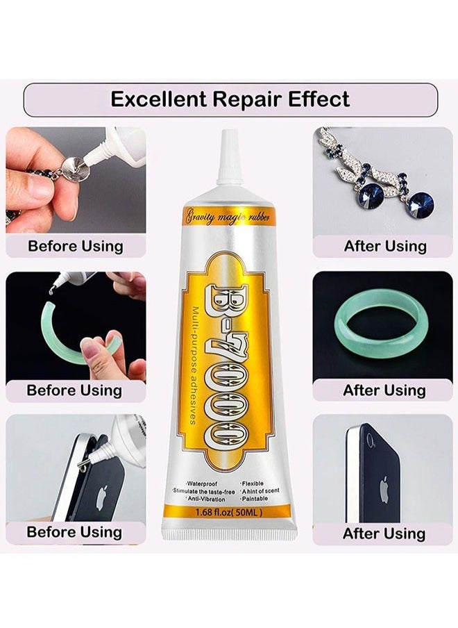 Generic - B7000 Multi-Purpose Adhesives，Glue Oem Leather Adhesive Instant Strong Adhesive Mobile Phone Repair Nail Art Wood Glass Ornaments Glue（50ml） - Image 1