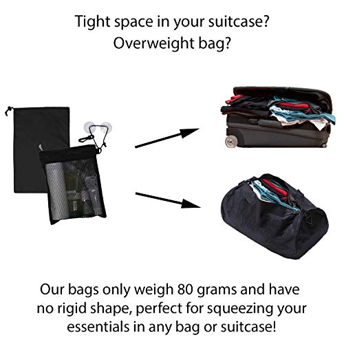 Naroa Waterproof Multifunctional Toiletry Shower Bag for Gym, Travel, Business and Foldable Portable Hanging Bathroom Mesh Caddy with Wet & Dry Storage Suction Hook Tote for Men Women - Image 4