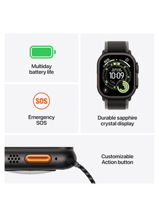 Watch Ultra 3 GPS + Cellular 49mm (Middle East Version) Black Titanium Case With Black Ocean Band - view 4