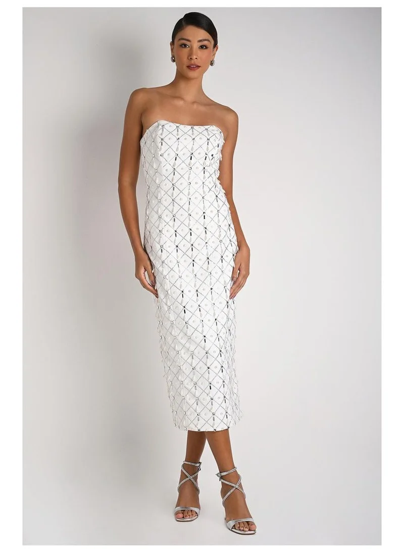Off-White Luxury Strapless Dress