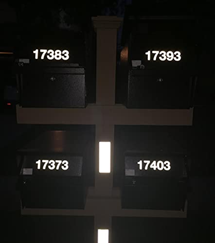 OLADOT Reflective Vinyl Mailbox Number Decals - Waterproof, Self-Adhesive, Classic Style (3" & 4") - Image 2