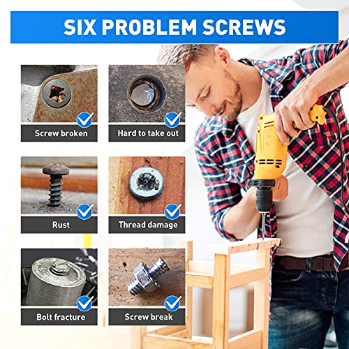 Serplex® 33PCS Damaged Screw Extractor Set Stripped Screw Extractor Set for Broken Bolt, Screw Extractor Remover Tool with Socket Extension Drill Bits Tools Set, Easily Remove Stripped Screws - Image 3