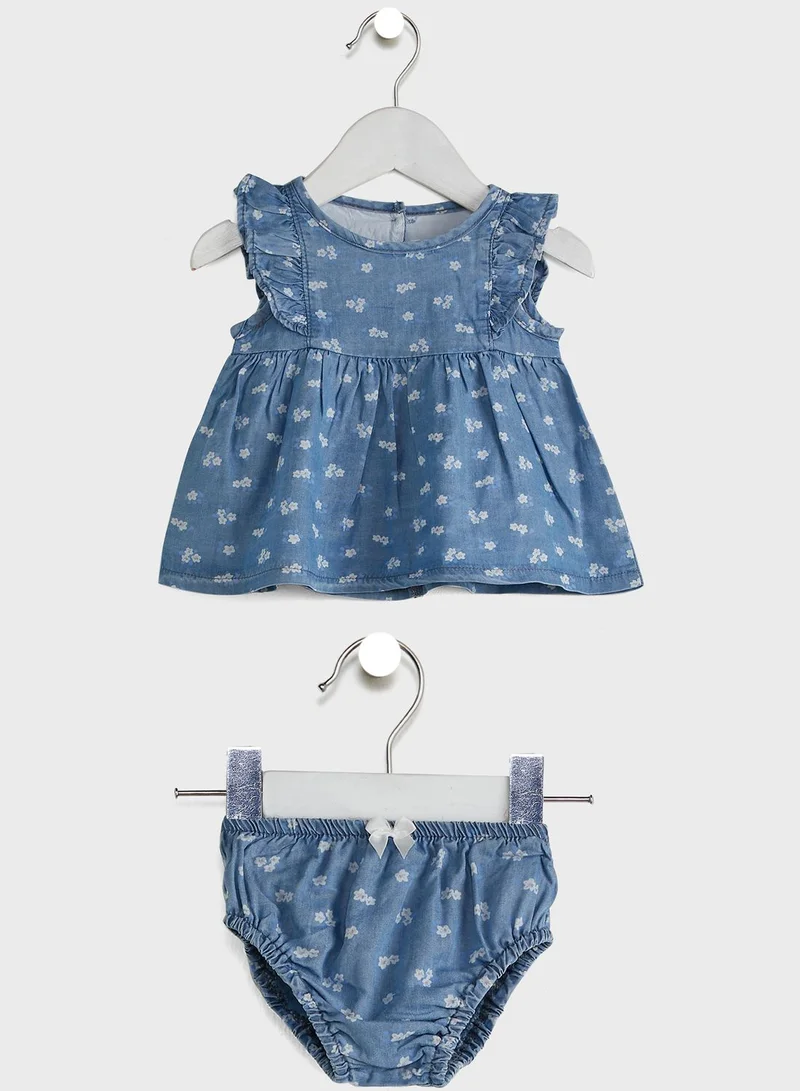Babybol Infant Floral Dress + Knicker Set