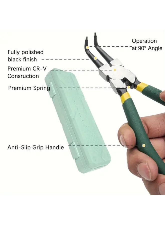 4 Pieces Snap Ring Pliers Set Heavy Duty CR V Steel Internal External Circlip Tools - Image 4