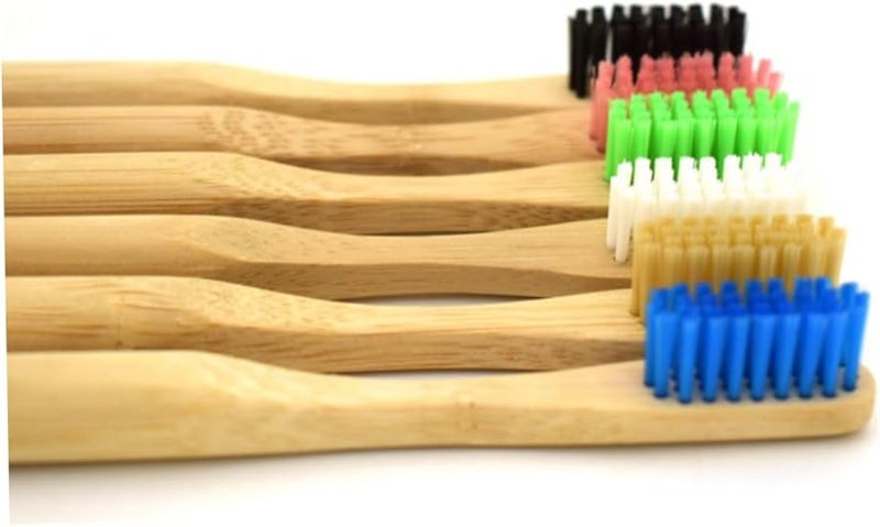 فرشاة أسنان للكبار بمقبض دائري وشعيرات طبيعية للعناية باللثة أثناء السفر وصديقة للبيئة - Image 5