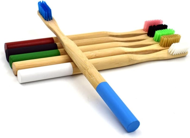 فرشاة أسنان للكبار بمقبض دائري وشعيرات طبيعية للعناية باللثة أثناء السفر وصديقة للبيئة - Image 4