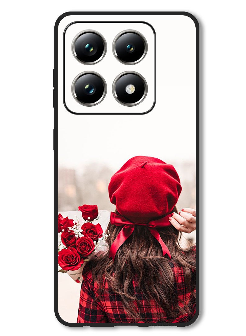 Theodor Case Compatible with Xiaomi 14T Pro Protection Shockproof Bumper Cover Holding Flowers - Image 1