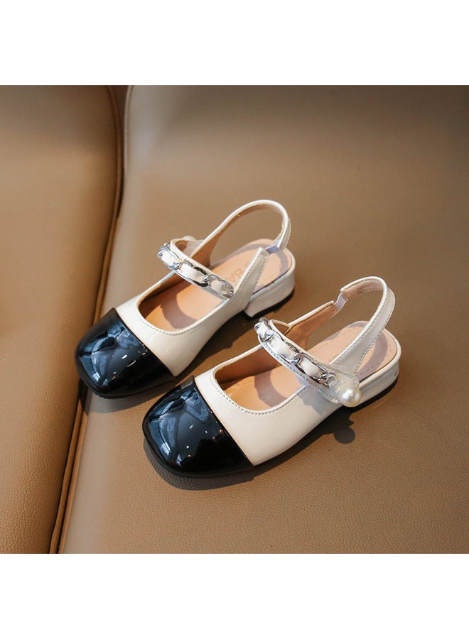 Girls' Baotou Pearl Sandals Summer New Style Little Girl's Soft-soled Princess Shoes Small And Medium-sized Children's Baby Girl Shoes