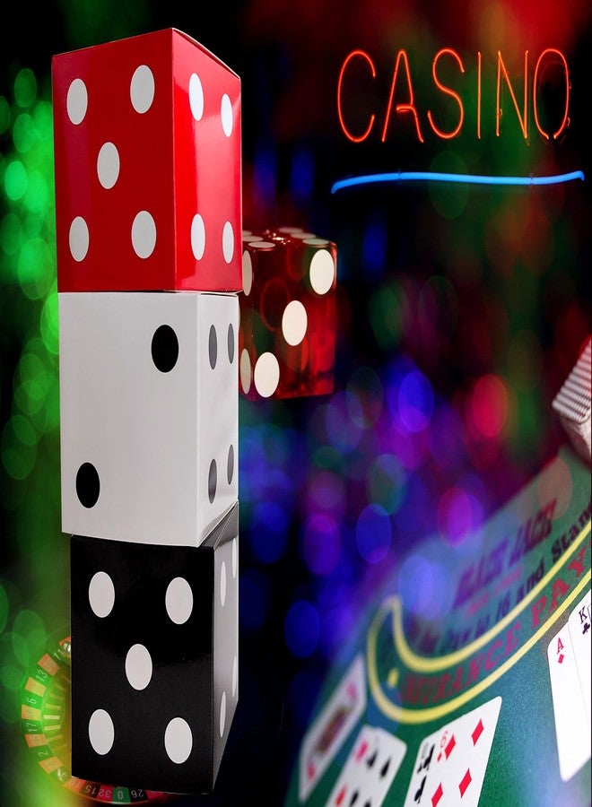 Eylola 6 Pcs Dice Favor Boxes 8 x 8 x 8 Inch dice Boxes Bulk for centerpieces Casino Party Decorations Game Night Decorations Casino Themed Party Goodie Boxes Gift Box (Black, White, Red - Image 3