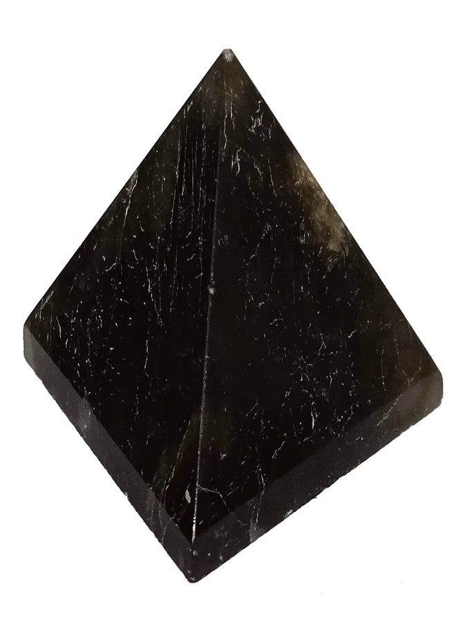 Purpledip Golden Pyrite Stone Pyramid: Reiki Healing Divine Spiritual Crystal (11932) - Image 2