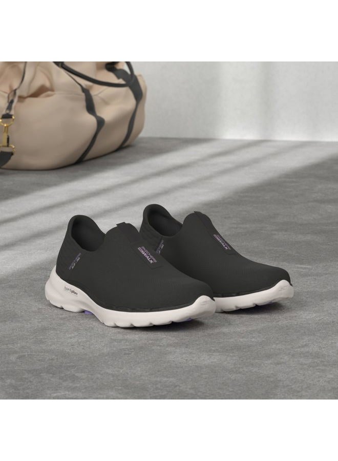 SKECHERS Women's Slip-Ins: GOwalk 6 - Fabulous View Slip-On Sneaker, Black/Lavender, 37 EU - Image 3