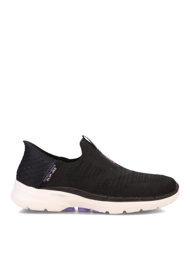 SKECHERS Women's Slip-Ins: GOwalk 6 - Fabulous View Slip-On Sneaker, Black/Lavender, 37 EU - Image 5