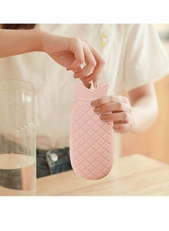 SYOSI Hot Water Bottle Bag with Knit Cover for Microwave Heating Silicone, Hot  Cold Therapies Back Pain   Gift for g ir lf rie n d, Mather, Valen tine's Day, Gift Exchange Party Pink   Long2  - Image 2