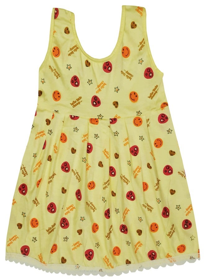 little PANDA Kid’s Cotton Dress Casual Frock for Girl’s Combo (Pack of 3) (6-12 Months) Multicolour - Image 5