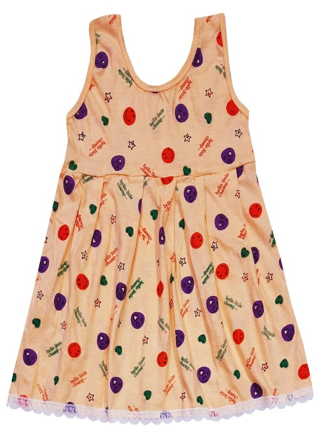 little PANDA Kid’s Cotton Dress Casual Frock for Girl’s Combo (Pack of 3) (6-12 Months) Multicolour - Image 3