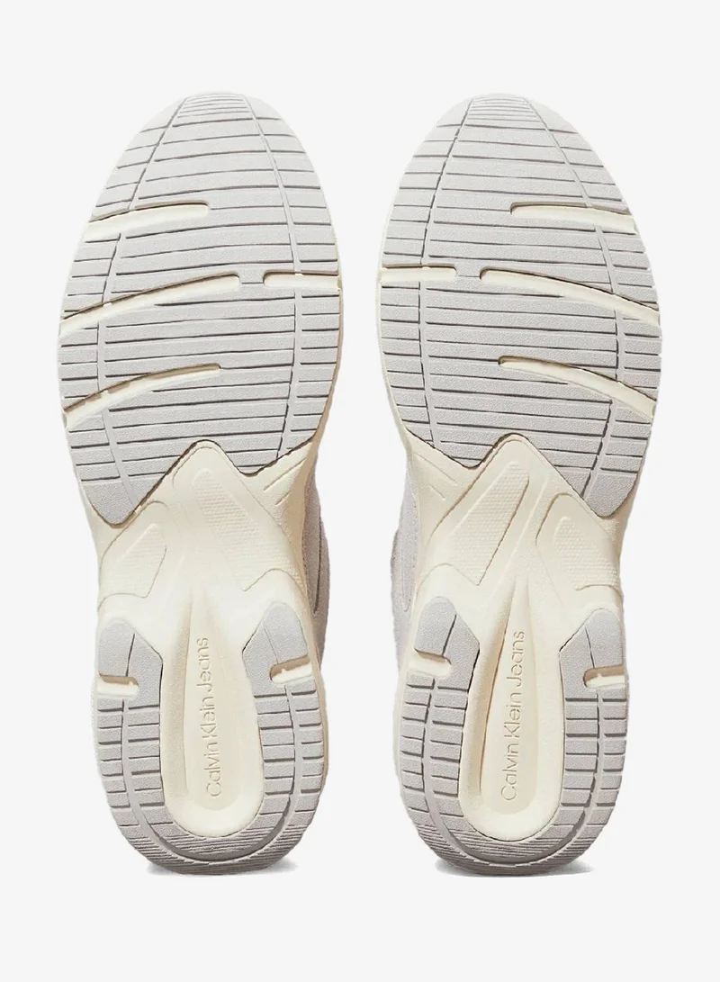 Calvin Klein Jeans Oyster Mushroom/Creamy White Suede Trainers for Men | Best Price UAE