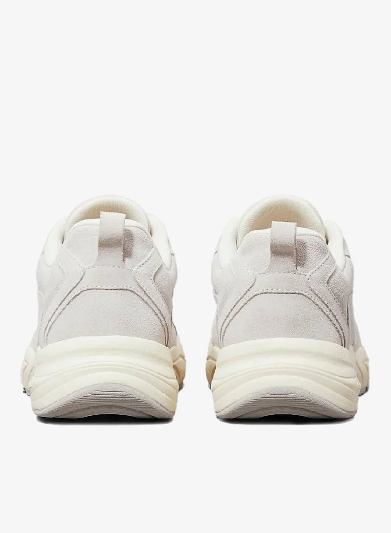 Calvin Klein Jeans Oyster Mushroom/Creamy White Suede Trainers for Men | Best Price UAE