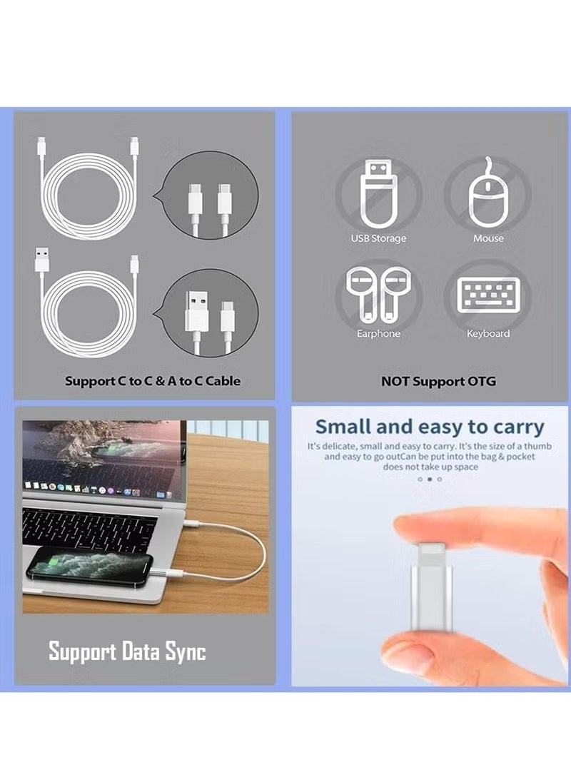 Generic - 2 Pack USB C Female to Lightning Male Adapter, Support Charging, and Data Transmission, USB - Image 1