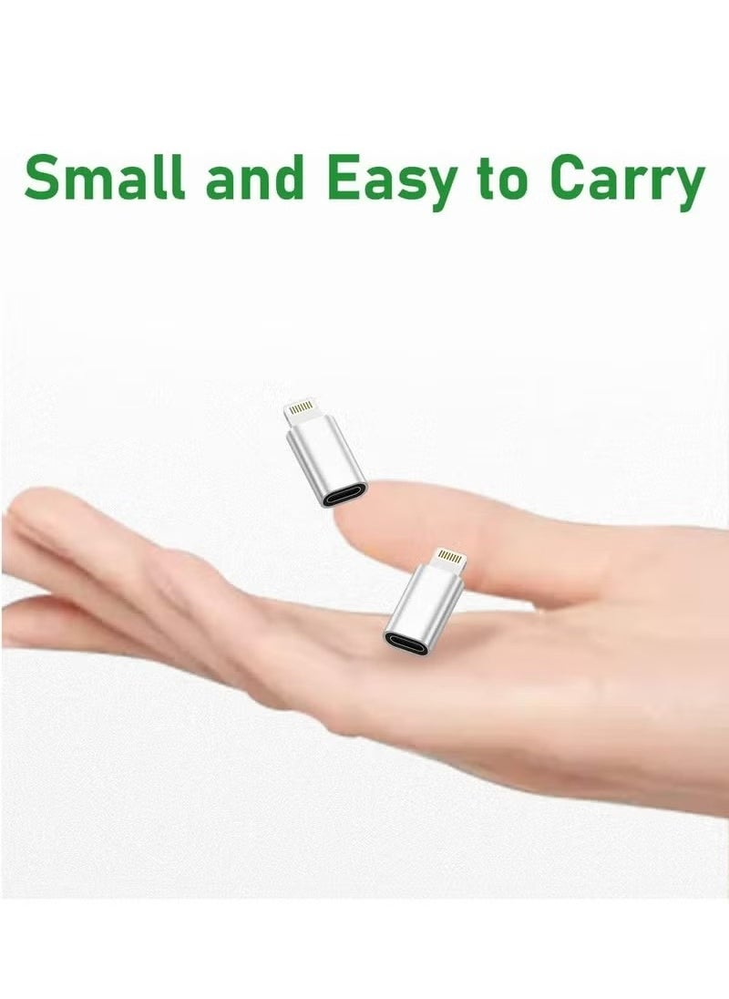 Generic - 2 Pack USB C Female to Lightning Male Adapter, Support Charging, and Data Transmission, USB - Image 1