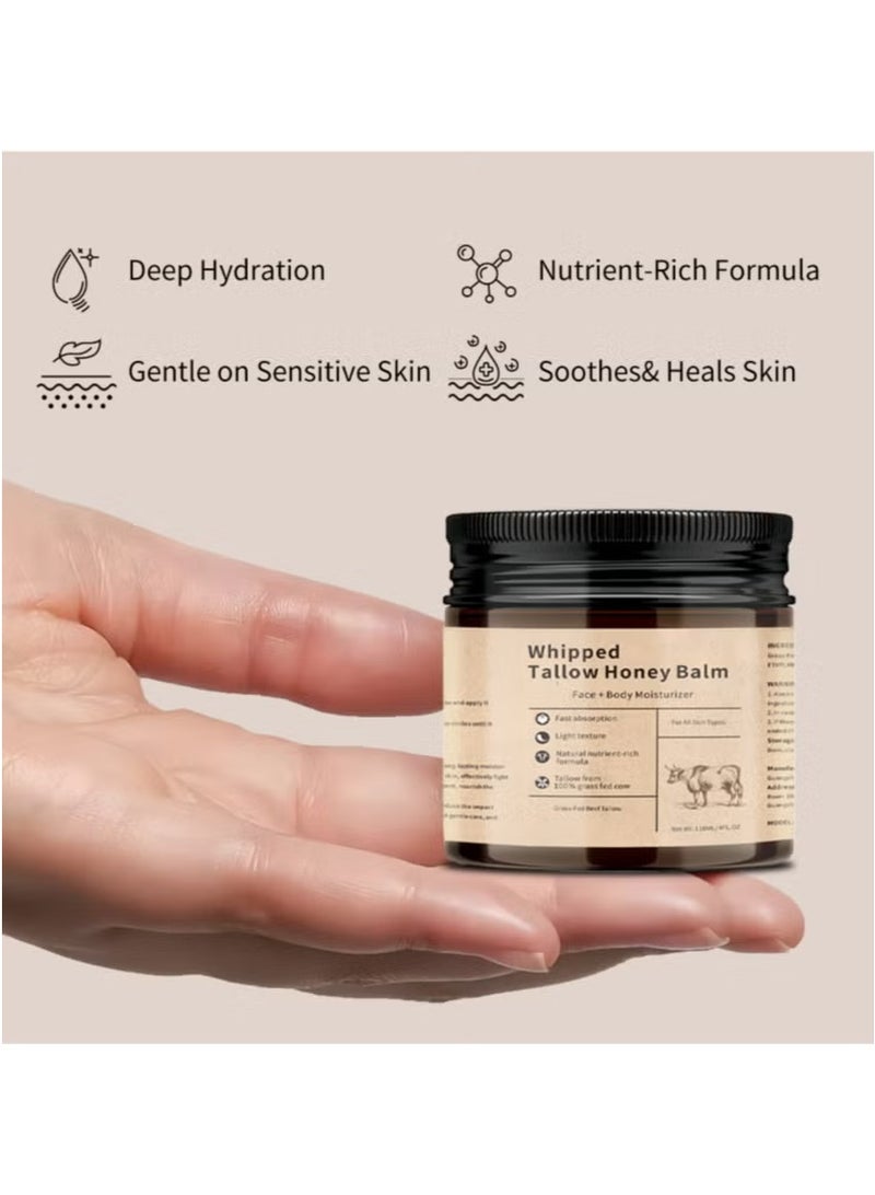 SADOER Intense Nourishing Body Cream & Balm - With Natural Beef Tallow for 72H Moisture, Deep Repair for Dry Skin, Halal Certified, Non-Greasy Formula - Image 2