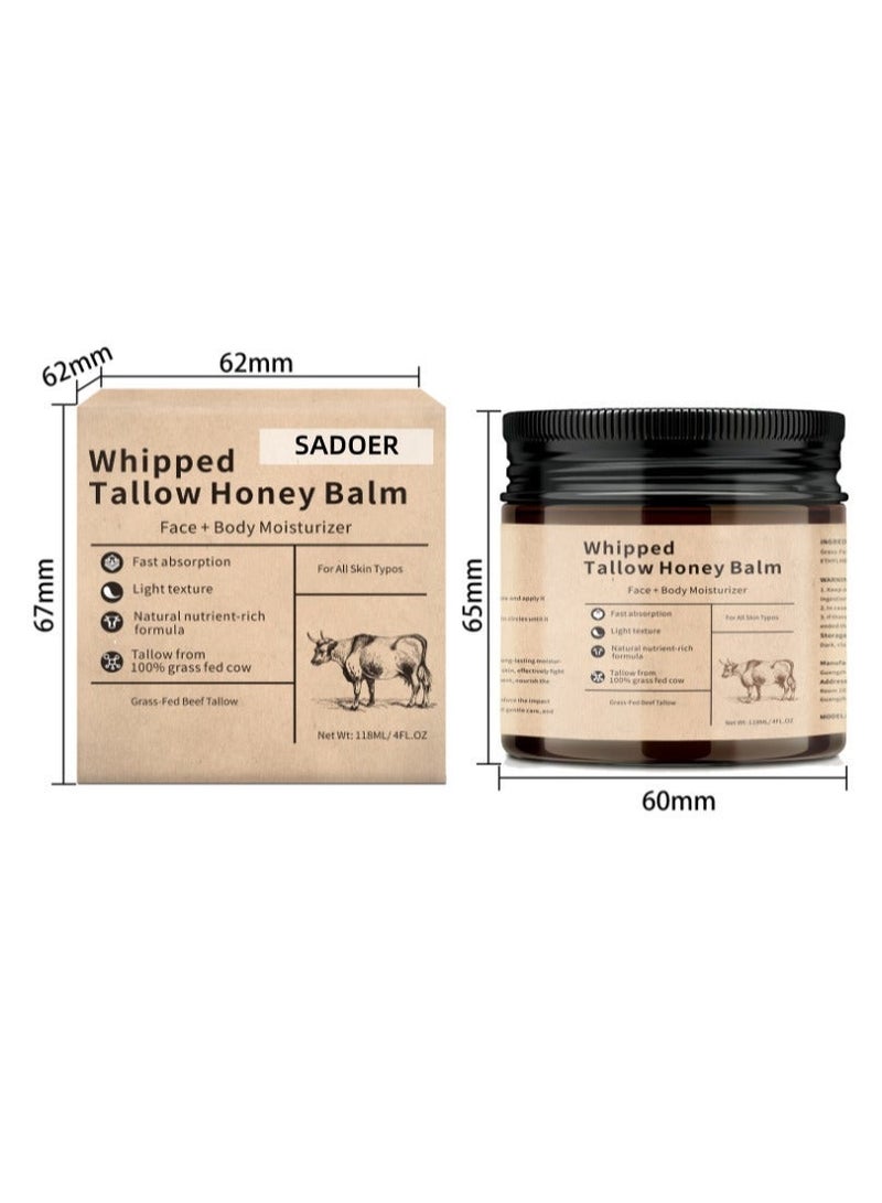 SADOER Intense Nourishing Body Cream & Balm - With Natural Beef Tallow for 72H Moisture, Deep Repair for Dry Skin, Halal Certified, Non-Greasy Formula - Image 4