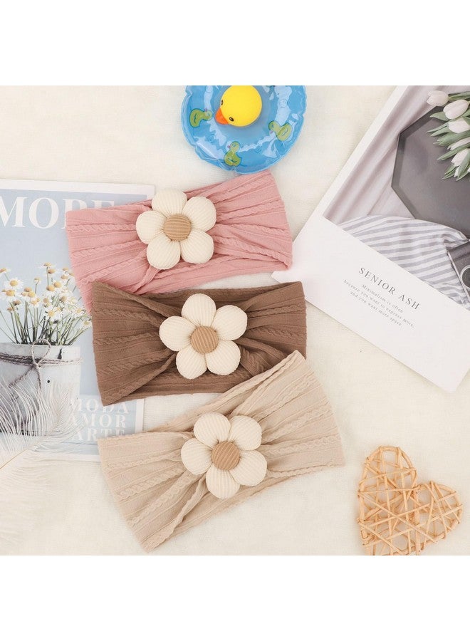 AQOKKA Baby Flower Headbands Nylon Baby Girl Headbands Soft Handmade Hairbands Toddler Hair Accessories for Girls Baby Newborn Infant Kids - Image 5