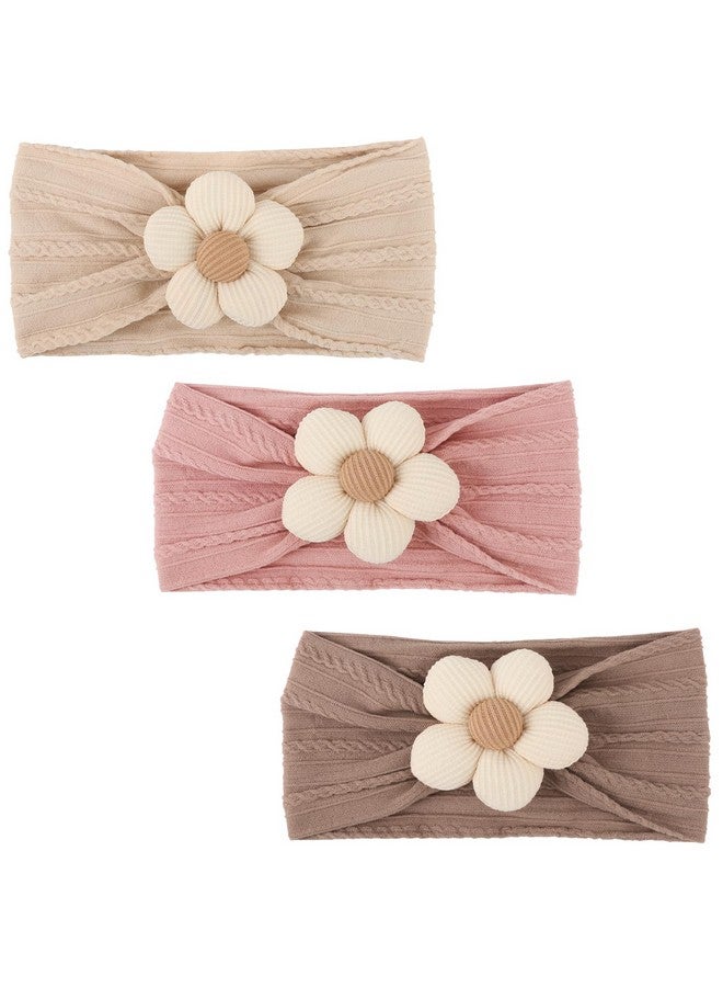 AQOKKA Baby Flower Headbands Nylon Baby Girl Headbands Soft Handmade Hairbands Toddler Hair Accessories for Girls Baby Newborn Infant Kids - Image 1