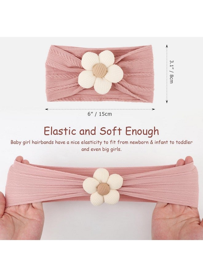AQOKKA Baby Flower Headbands Nylon Baby Girl Headbands Soft Handmade Hairbands Toddler Hair Accessories for Girls Baby Newborn Infant Kids - Image 2