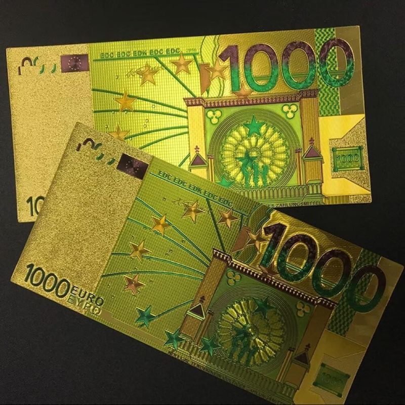 Gold-Plated Banknote Collectible Marker Set: 5-Piece - Top-Load Design Clear Display for Collectors, Gift Givers, Home Collection Display - Image 5