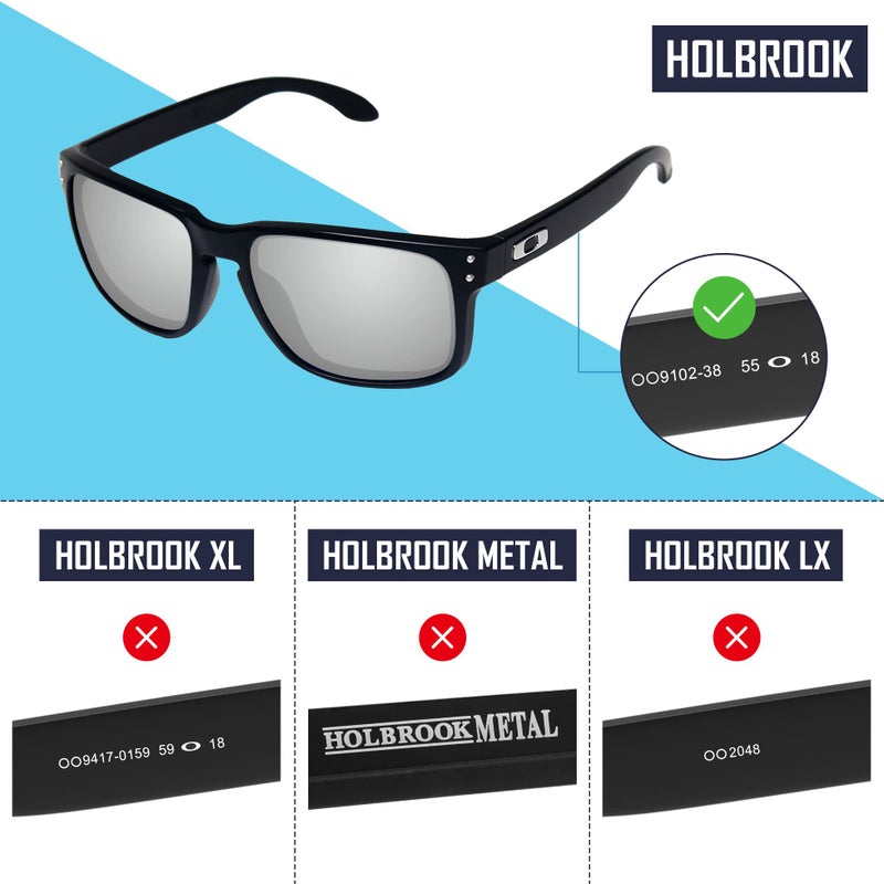 SAUCER SAUCER Premium Replacement Lenses for Oakley Holbrook OO9102 Sunglasses High Defense - Carbon Black Polarized  - Image 3